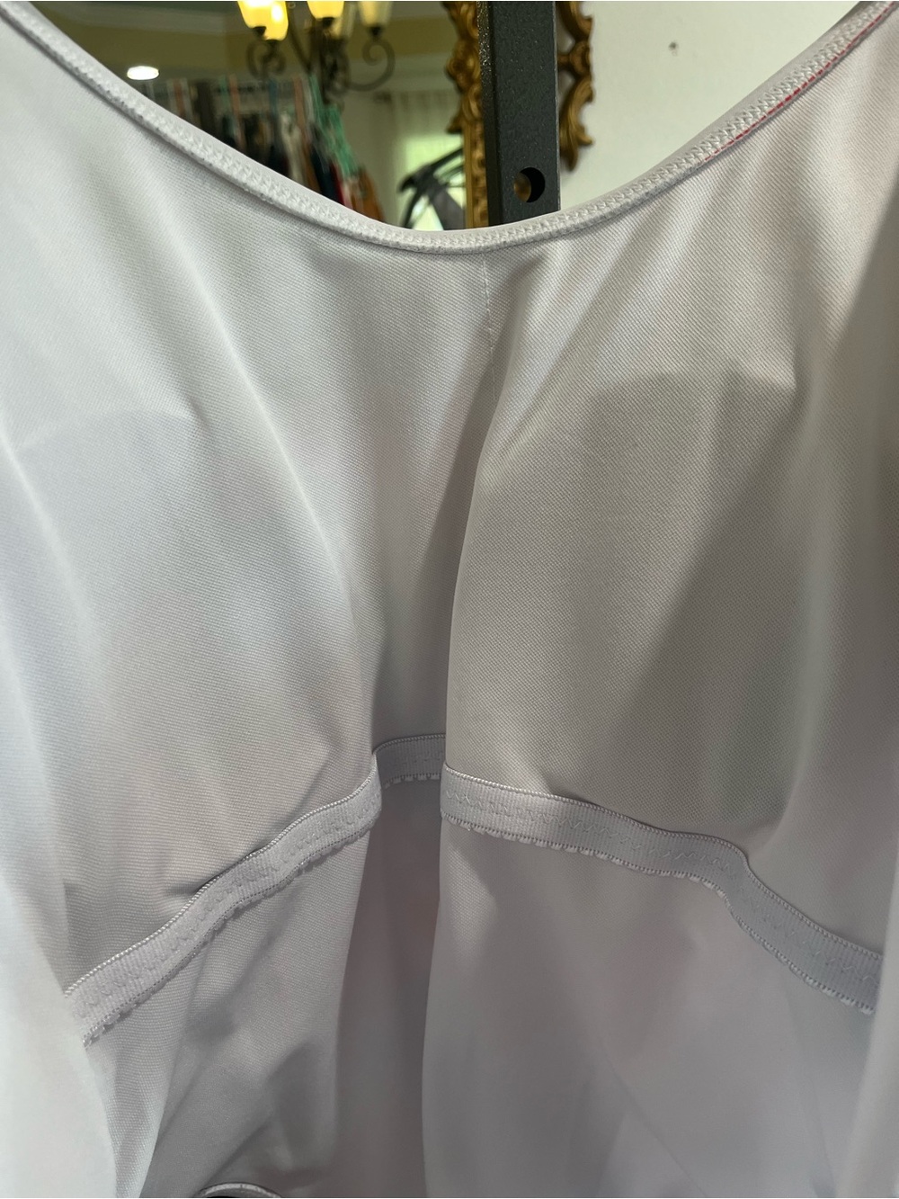 CHANEL White One-Piece Swimsuit with Multicolor Rainbow Logo Size XL - Picture 7 of 7